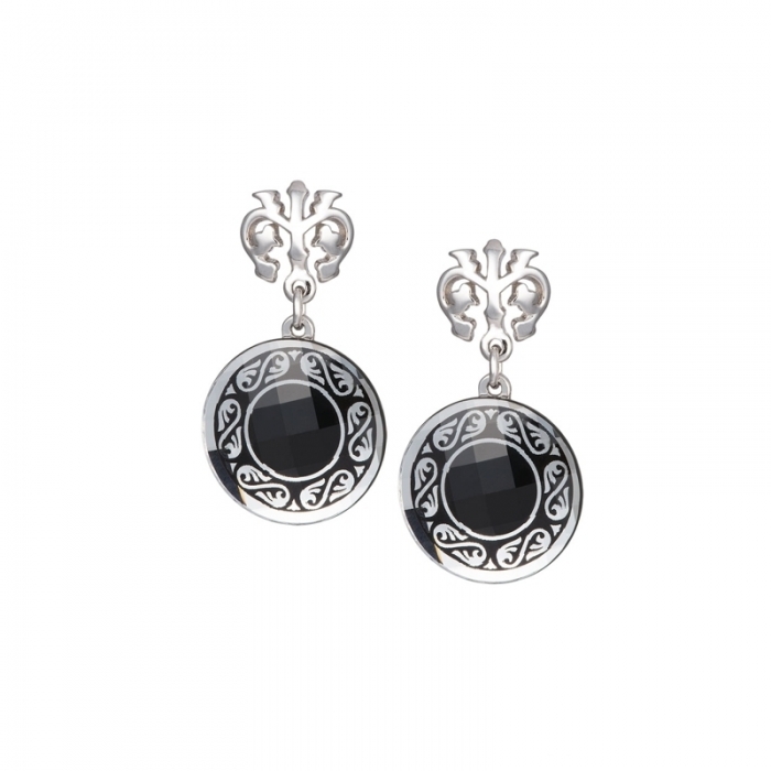 Cercei de argint Preciosa (Black) Magical Ornament